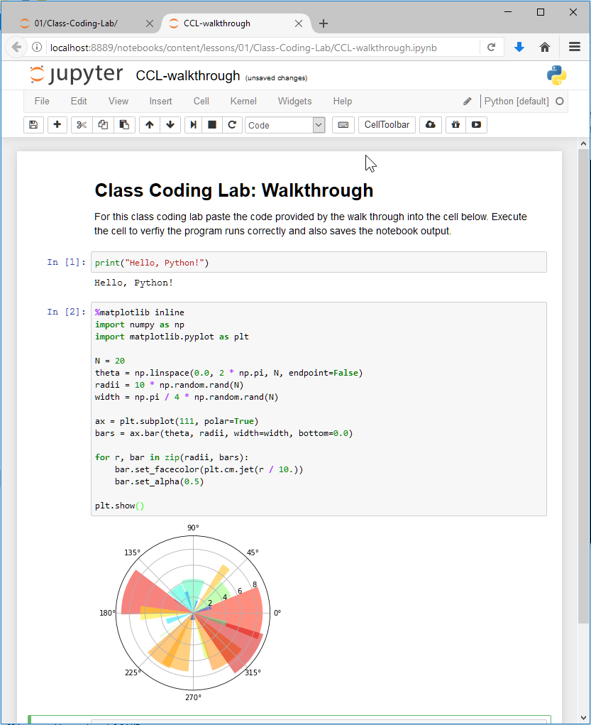 jupyter polar chart